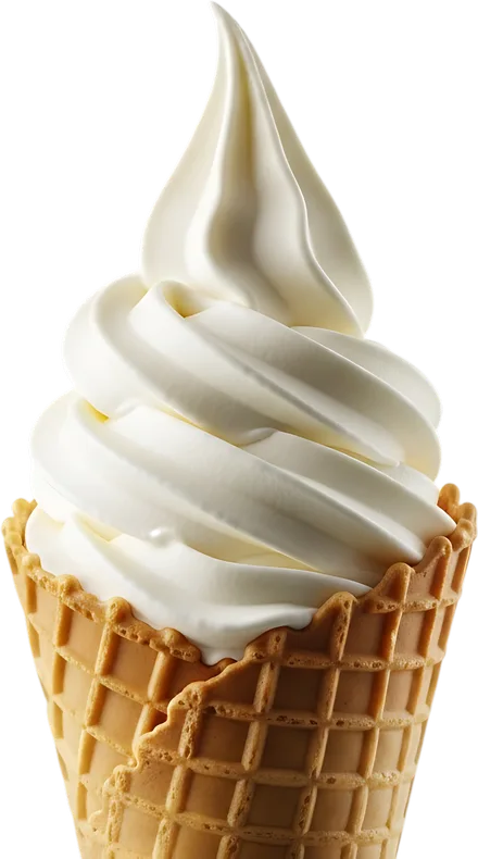 Cono con helado de yogurt (imagen ilustrativa del manual de marca)